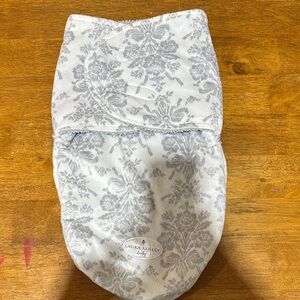 Laura Ashley Baby Gray Floral Swaddle